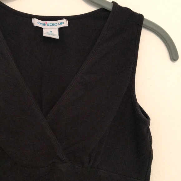 90’s Style Black Plunge V-Neck - Picture 1 of 3